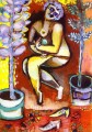 Desnudo con flores contemporáneo Marc Chagall